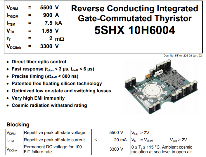 ABB 5SHX1060H0003 5SGX1060H0003 3BHE024415R0101