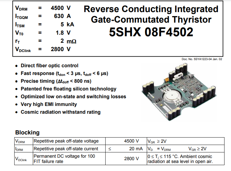 ABB 5SHX08F4502 3BHB003387R0101