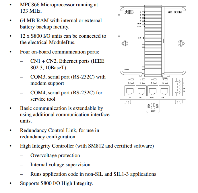 ABB STUP-PM866 3BSE050200R1 Processor Module Exchange.png