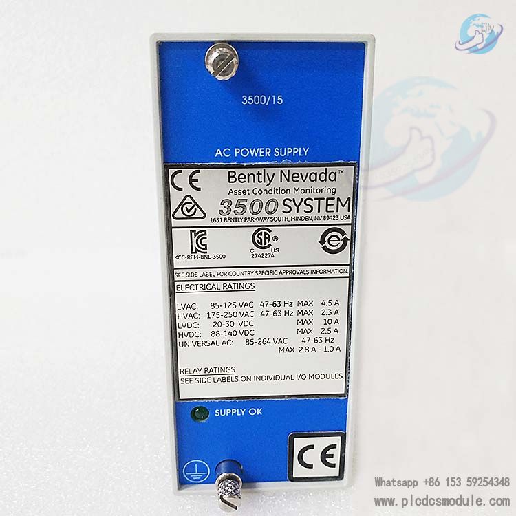 BENTLY NEVADA 106M1079-01 3500/15 Universal AC Power Supply