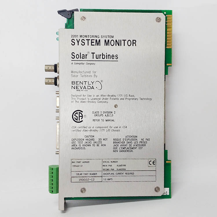 BENTLY NEVADA 135462-01 Solar Turbines-specific board