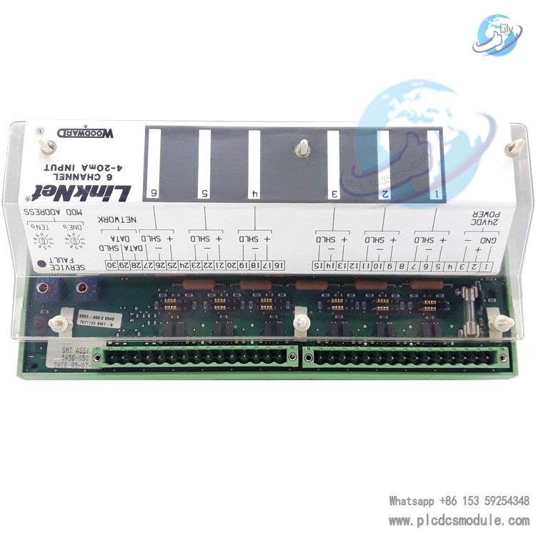 WOODWARD 9905-968 LINKNET 6 CHANNEL ANALOG INPUT MODULE 4-20